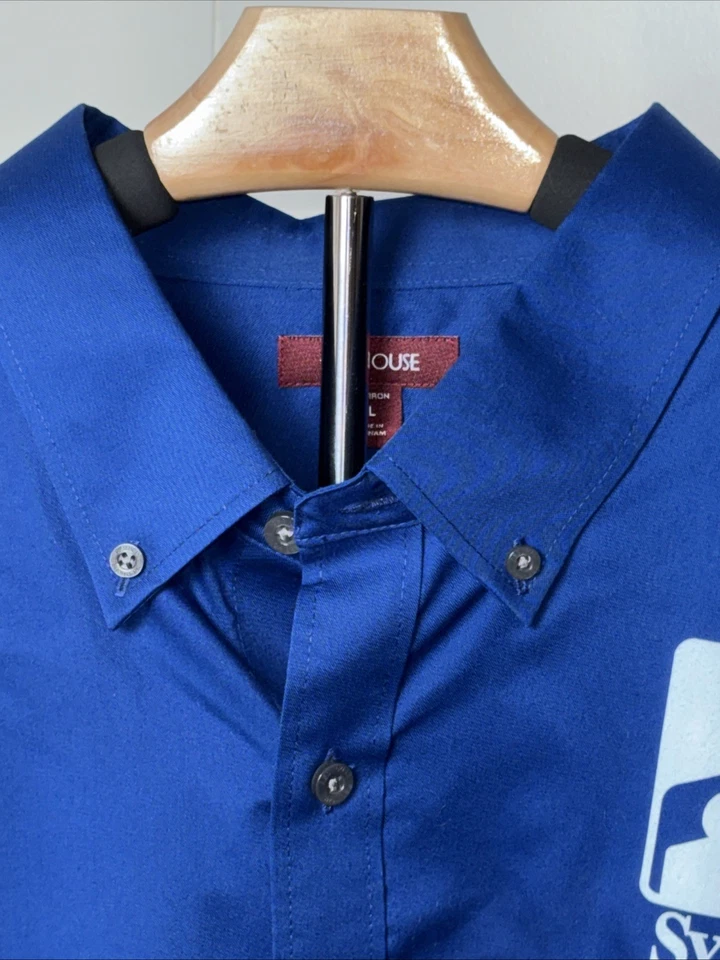 Blue Button Down Work Synergy co. Shirt  Long Sleeve Shirt Men's Size XL - Image 2 of 4