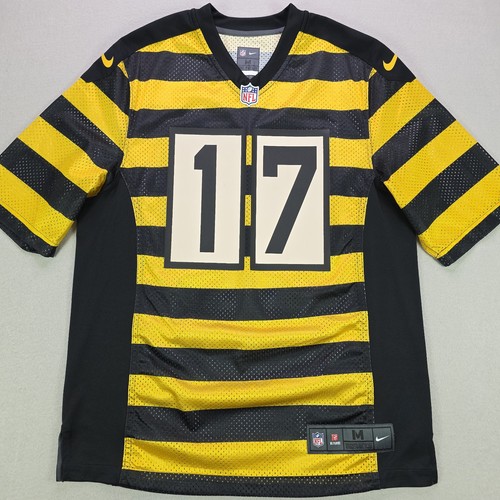 Maillot Pittsburgh Steelers Mike Wallace Bumblebee taille moyenne cousu haut chemise - Photo 8/23