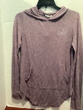 Ladies Grayson Threads Long Sleeve Heather Purple Coffee Hoodie Size Small