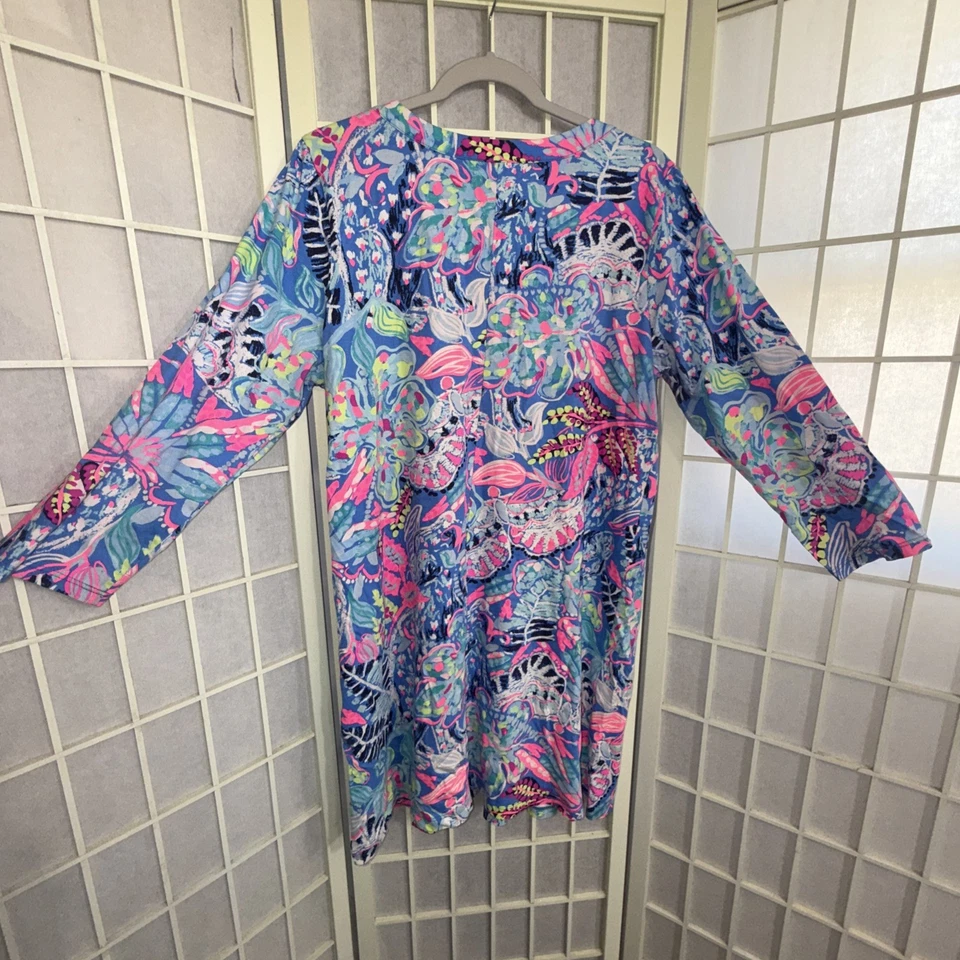 Lilly Pulitzer Amina Fantasy Garden Preppy Designer Floral Dress Size XL - Image 4 of 4