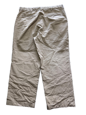 LL Bean Herren Chinohose W36xL26 Beige Comfort Waist Regular Fit Gebraucht Vintage