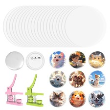 200 PCS 70mm Button Maker Film for 58mm Machine 2.76in DIY Round Badge Parts