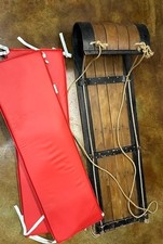 Vintage Toboggan 4 Wooden  Black Accent Sled ...