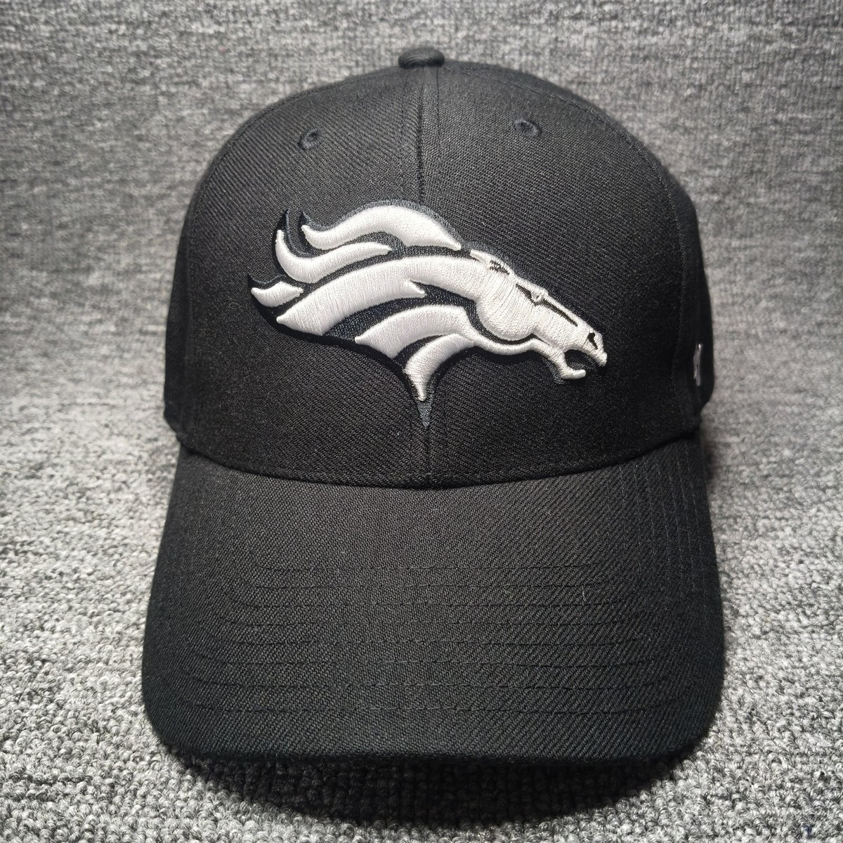 '47 Denver Broncos Black Strapback Curved Bill Cap NFL