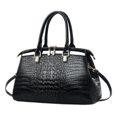 Lackleder Handtasche mit großer Kapazität Pendler europäischer und amerikanischer Stil