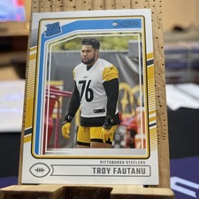 Troy Fautanu Rated Rookie RC 2024 Donruss Football Card #360 Pittsburgh Steelers. rookie card picture