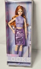 Barbie Signature Looks Model #20-HRM12- Red Hair Doll Purple Outfit NEW
