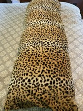 Plush cheetah print body pillow cover zipper body pillow cover 54  Long