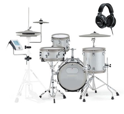 EFNOTE MINI Electronic Drum Set - White Sparkle BONUS PAK