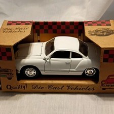 Volkswagen Karmann Ghia Diecast Car 1966 128 White Collectible Vehicle Model