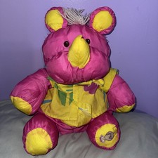 Fisher Price Puffalumps Pink Rhino Rhinoceros 1987 Hawaiian Shirt Plush Stuffed