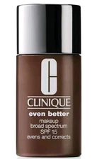 NIB Clinique CN 126 Espresso Even Better SPF Makeup Cream Foundation 1 oz
