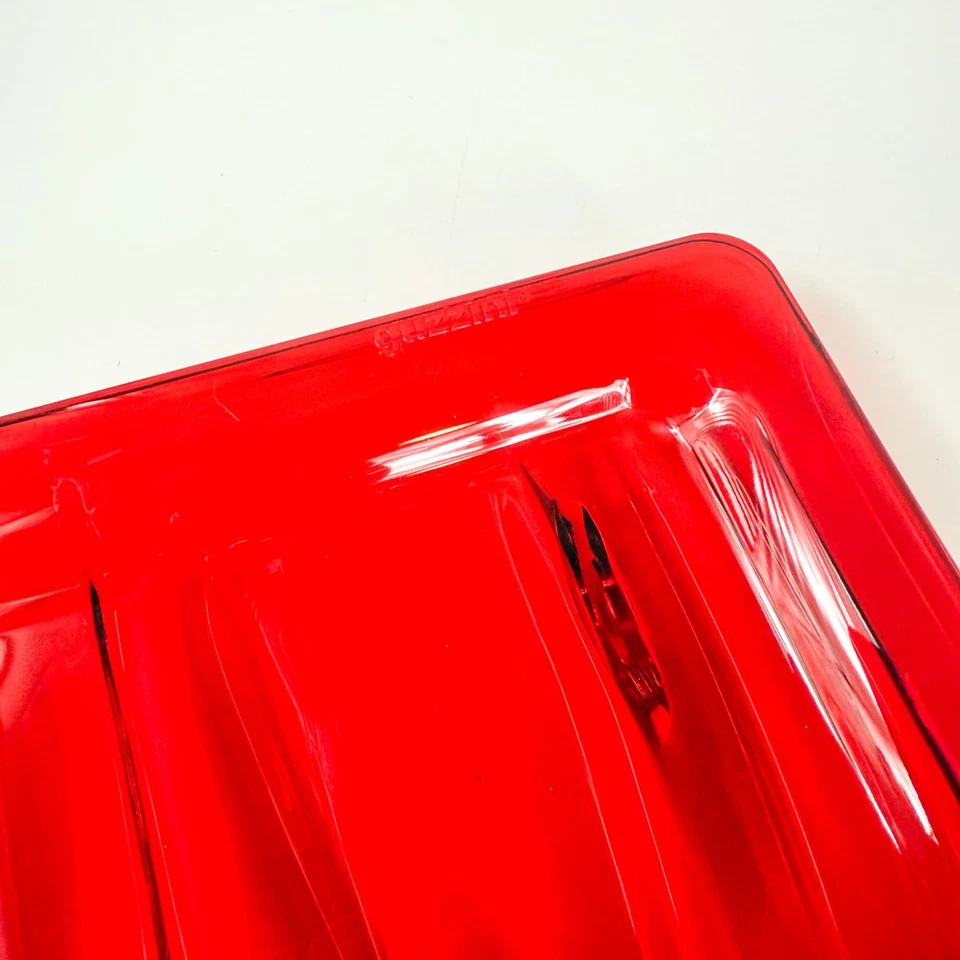 Guzzini Red Aqua Wavy Rectangular Acrylic Serving Tray Made In Italy - Image 4 of 4