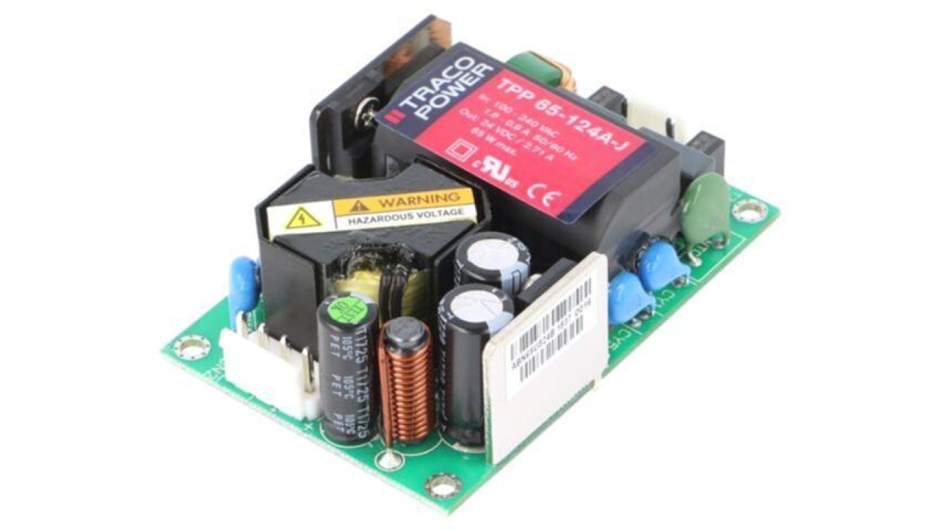 Switching Power Supply, Open, 65W, 120370VDC TPP 65-124A-J