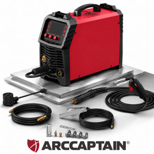 ARCCAPTAIN MIG200 200A Inverter MIG Welder 6-in-1 Dual Voltage Portable Gasless