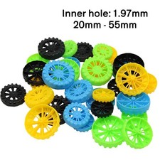 Plastic Toy Wheels 20mm 26mm 30mm 35mm 40mm 45mm 50mm 55mm Vehicle Car Toy DIY