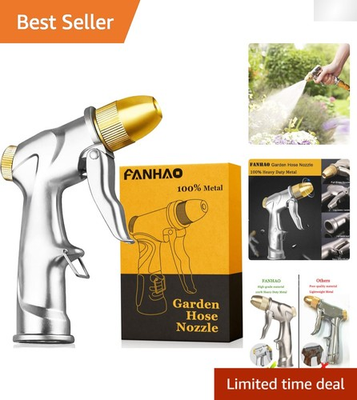 #ad Upgraded Garden Hose Nozzle Sprayer 100% Heavy Duty Metal Handheld Water Noz... $40.19