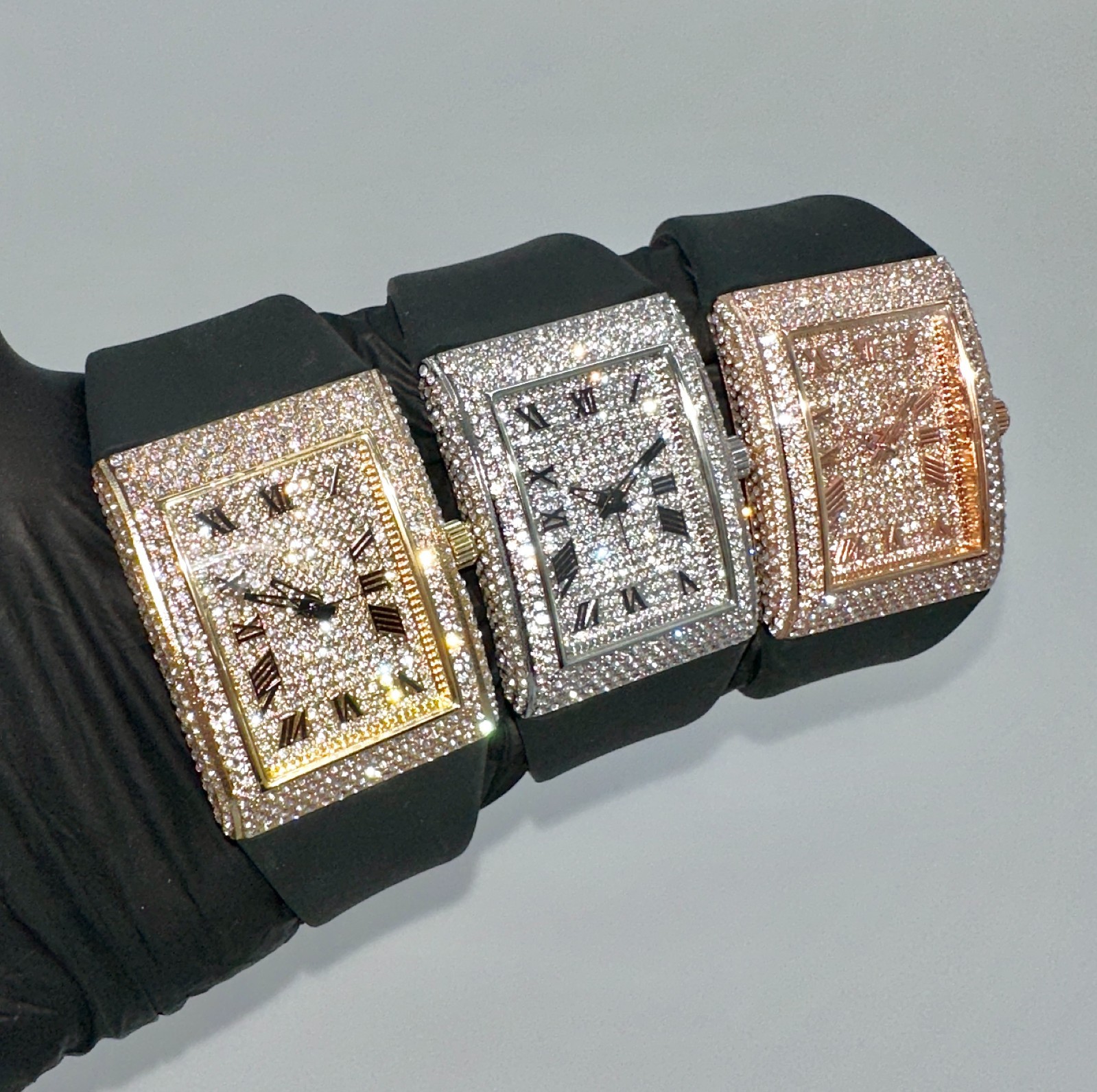 Наручные часы Men's 40mm Iced-Out Rectangular