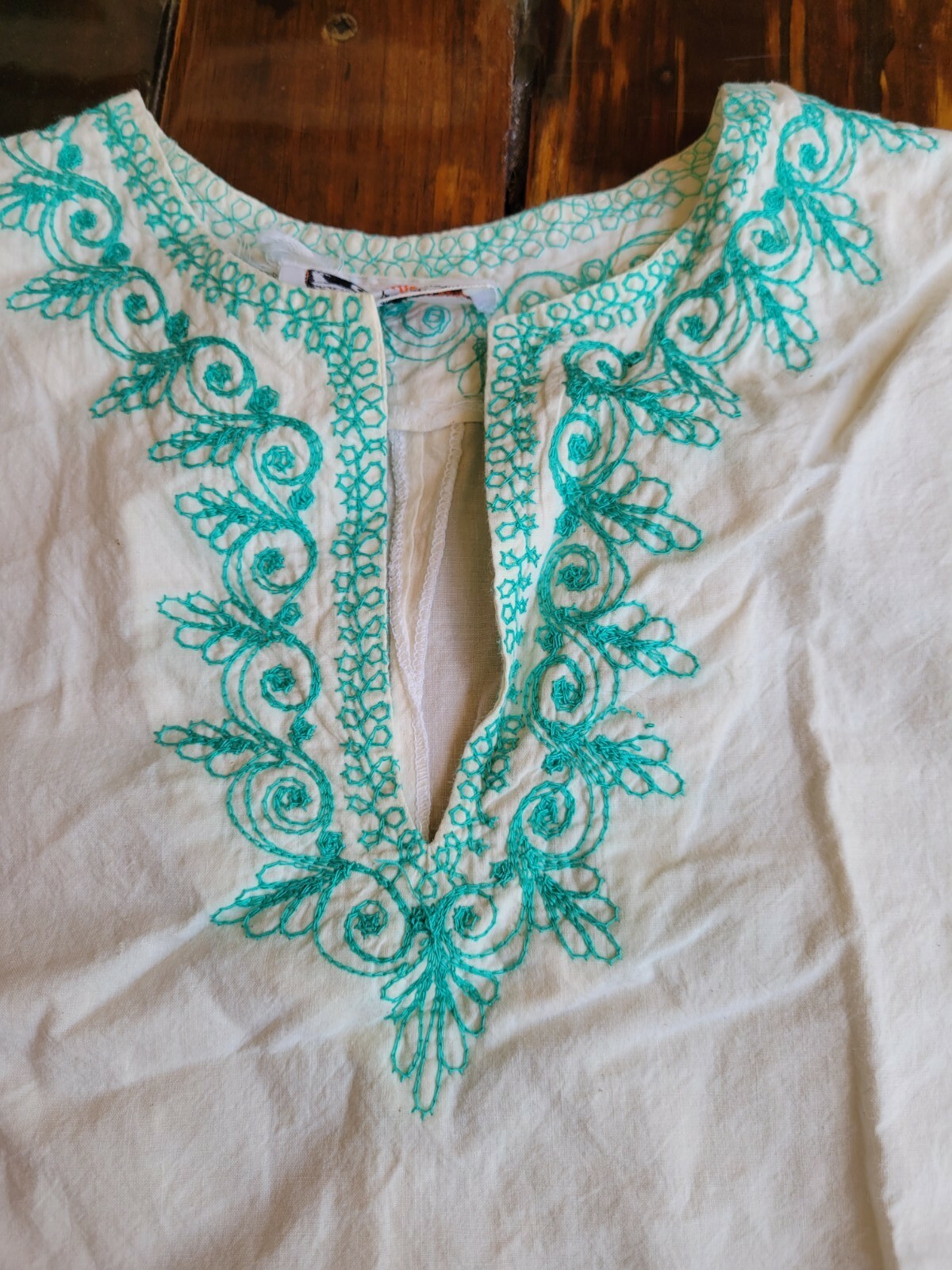 Vintage Blouse Boho Top Caribana Rare Nice! See pics for dimensions SZ Large? L image 4