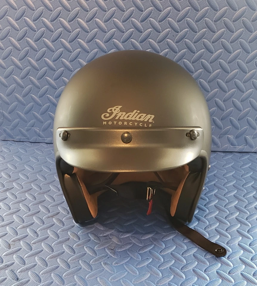 Casco Indian Motorcycle Retro Cara Abierta Negro Mate 3XL Nuevo Foto 2 de 4