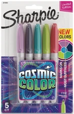 Sharpie Cosmic Color Fine Point Markers 5 CT Limited Edition permanent