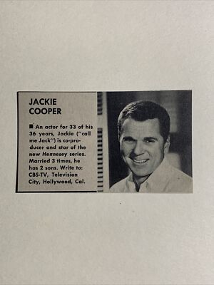 Jackie Cooper Hennesey 1959 TV 4X2 Panel