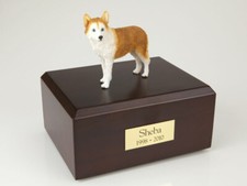 Husky Red w/Blue Eyes Stand Pet Cremation Urn Avail in 3 Diff Colors  4 Sizes