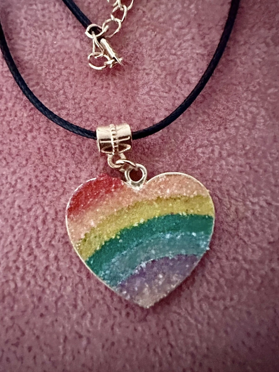 Rainbow love necklace deals