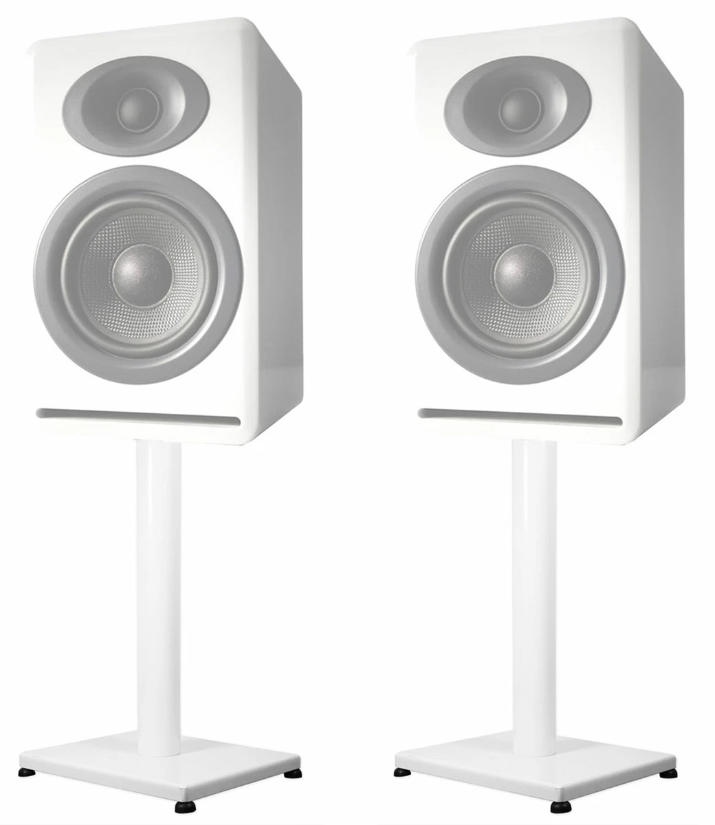 Pair 29 Steel White Stands For Audioengine A5 Bookshelf Speakers