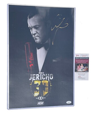 Chris Jericho Signed AEW 30 Year Anniversary 12x18 Photo JSA COA