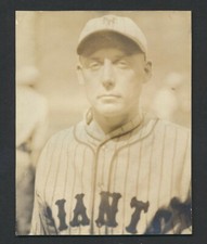 1920's EDD ROUSH Giants Hall of Famer Vintage Baseball Photo DBL WT