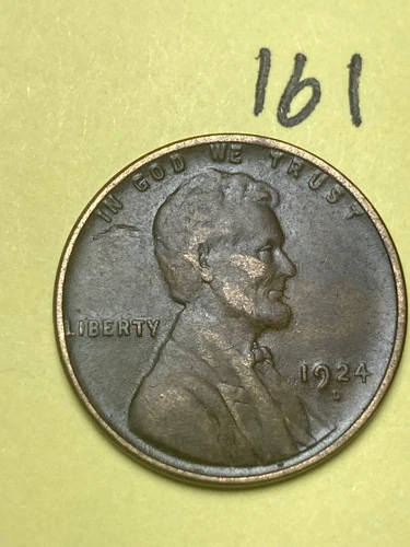1924-D LINCOLN WHEAT CENT, "VERY FINE" CONDITION, Low Mintage Date, #161