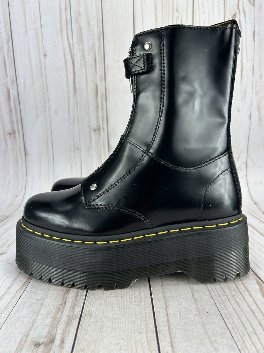 Dr Martens Jetta Hi Max Platform Boots Chunky Zip Up Black