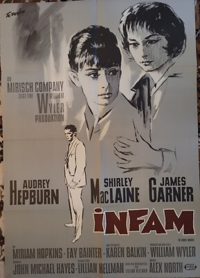 ''Infam'' - Filmplakat - A1 - Audrey Hepburn / Shirley MacLaine / James Garner