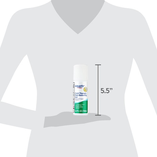 Equate Cold Therapy Pain Relieving Roll on Gel, 2.5 fl oz, for Backache, Muscle - Picture 7 of 8