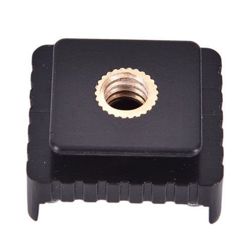 Flash Cold Hot Shoe Bracket Mount Adapter 1/4" Screw Studio Speedight Tripod^dm - Picture 7 of 8