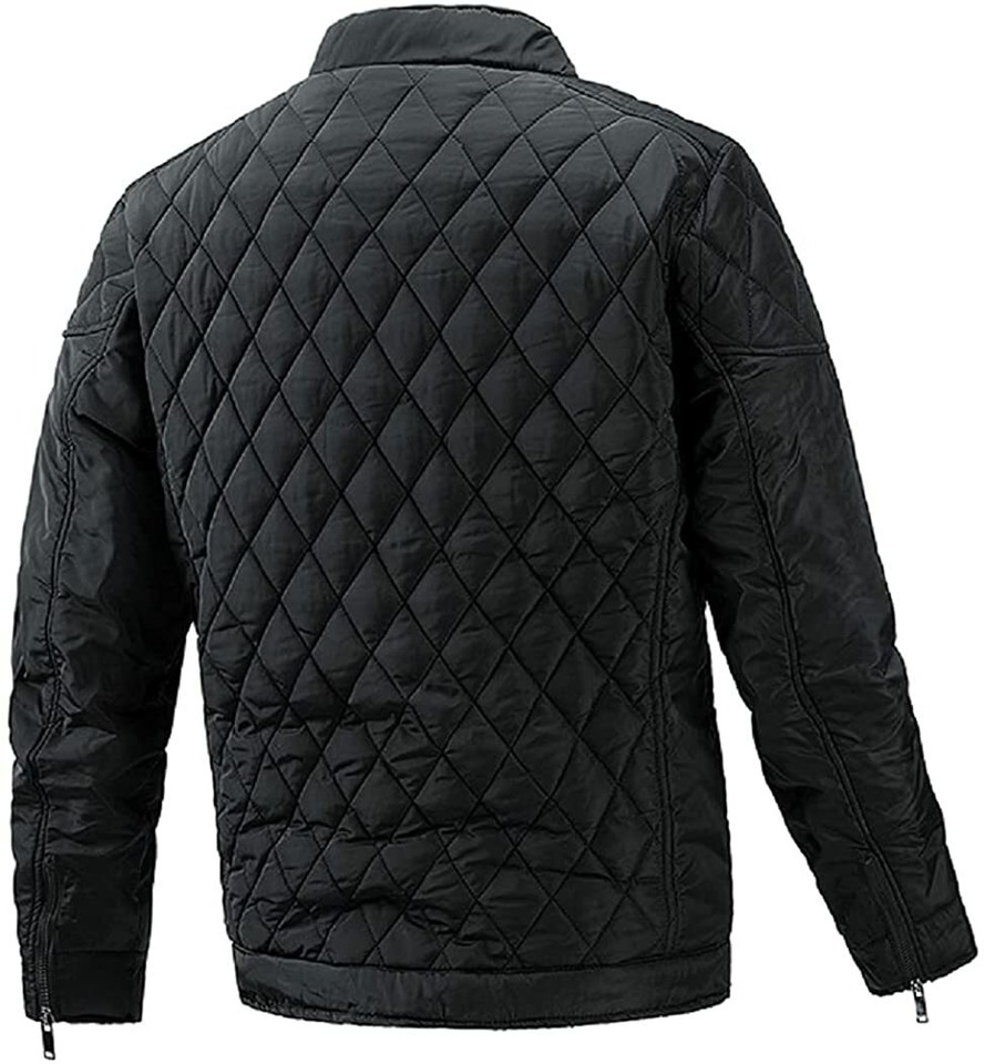 Men's Lightweight Stand Collar DiamondQuilted Down Alternative Jacket