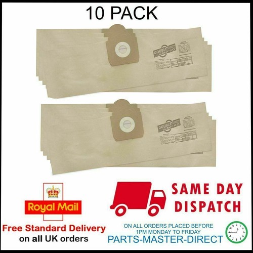 VACUUM CLEANER PAPER DUST BAGS x 10 FITS TITAN TTB350vac 1300w 16ltr