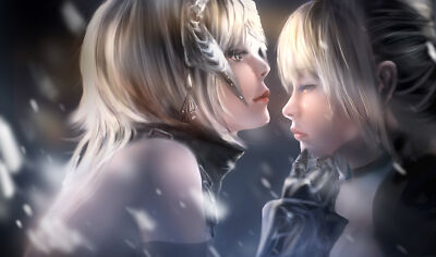 Anime fate series fategrand order saber alter headdress Custom Gaming Mat Desk
