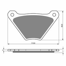 Goldfren Rear Brake Pads for Harley FLHC 1340 ELECTRA GLIDE CLASSIC 1981 (S3 X2)