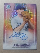 2021 Bowman Chrome Dawn of Glory Mojo Refractor Asa Lacy Autograph /99 Royals