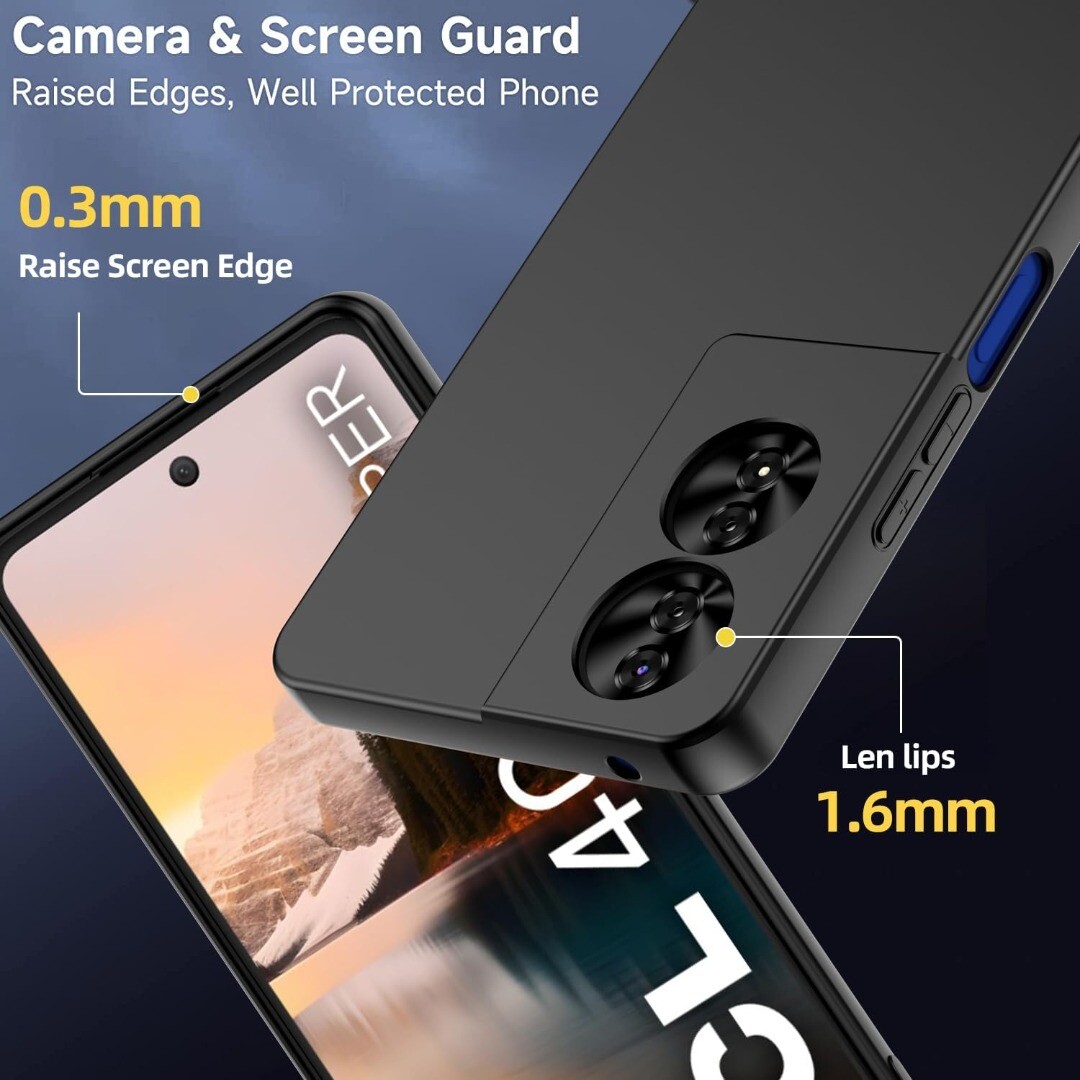 HGJTFANY Custodia per TCL 40 NxtPaper 4G (6.78 pollici), Nero + Trasparente Case Ultra Sottile Morbida Silicone TPU Bumper Anti Graffio Protettiva Cover per TCL 40 NxtPaper 4G