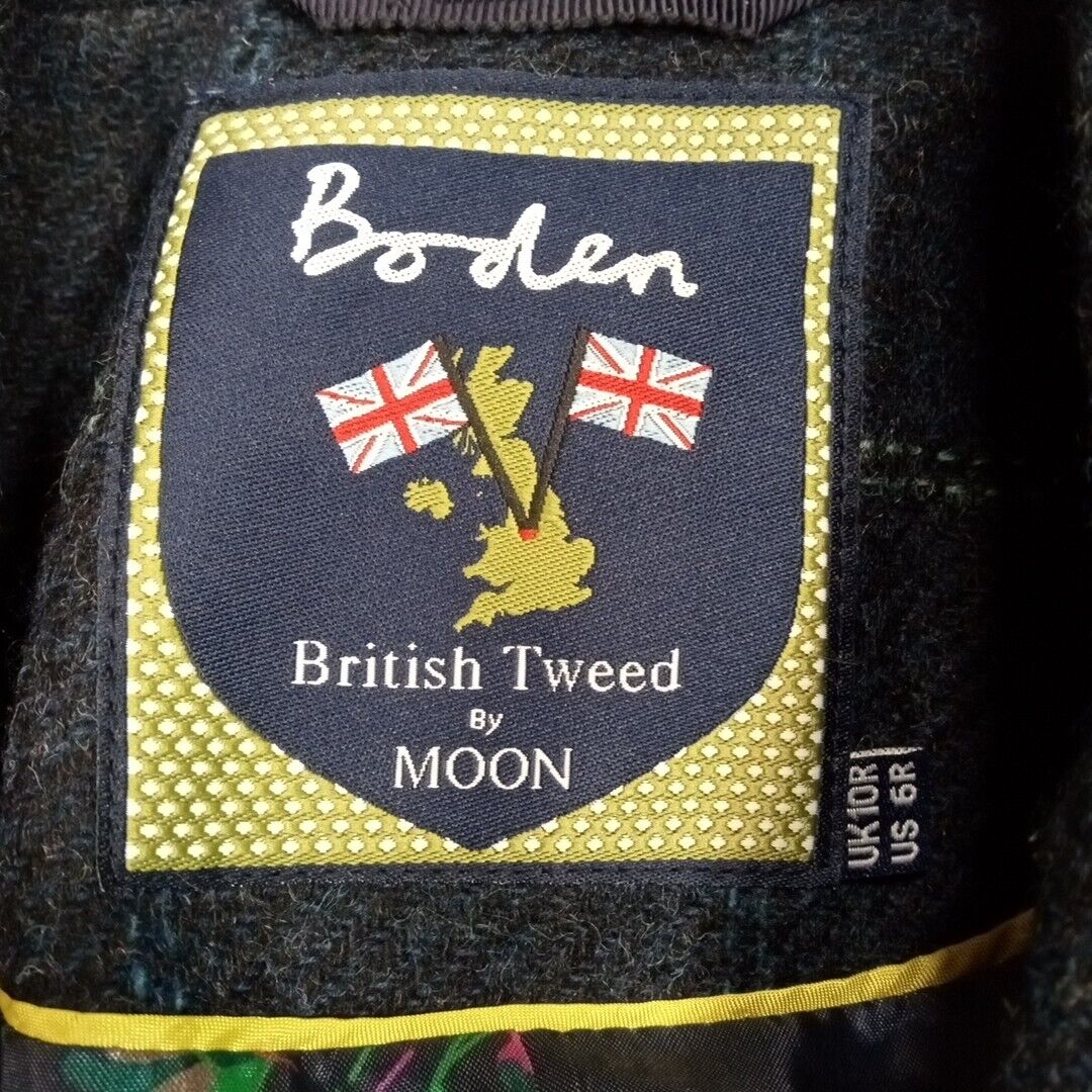 Boden Womens Suit Jacket Blue 6 Wool British Twee… - image 13