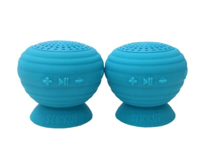 Simple Living Technology StickUp 2-Pair Suction Bluetooth Speakers Blue
