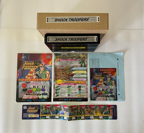 Snk Neo Geo Shock Troopers Mvs Hollo Label Full Kit Unmatching 100% Original