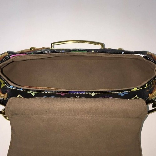 Louis Vuitton Noir Leather PVC Marilyn Monogram Multicolor Shoulder Bag - 第 6/10 張圖片