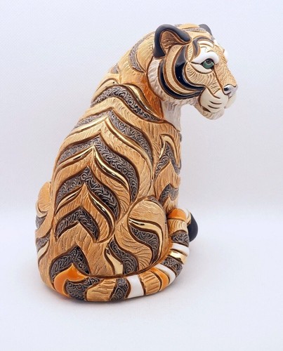 New De Rosa Rinconada Figurine Amazing Large Tiger Sitting Statue Big Cat DeRosa - Picture 7 of 9