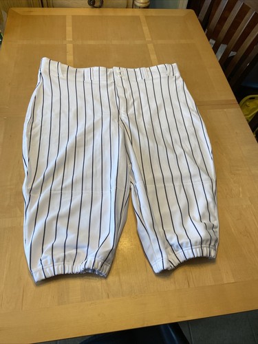 Culotte De Baseball EvoShield Champro Adulte Taille L – Rayures Bleu Marine Sur Blanc, Pantalon Neuf !
