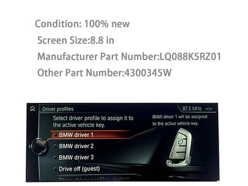 8.8" LCD Screen Assembly for BMW F25 F26 X3 X4 NBT EVO NAVI Display screen - Picture 11 of 11