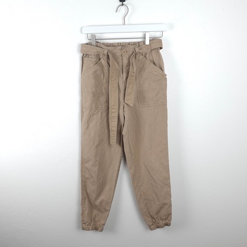 Polo Ralph Lauren Girls Size 16 Cropped Jogger Casual Belted Khaki Pant